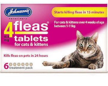 Johnson's 4-Fleas Cat & Kitten Flea Tablets 6 Treatment x 1