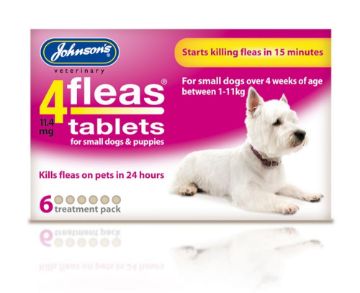 Johnson's 4-Fleas Small Dog & Puppy Flea Tablets 6 tab x 1