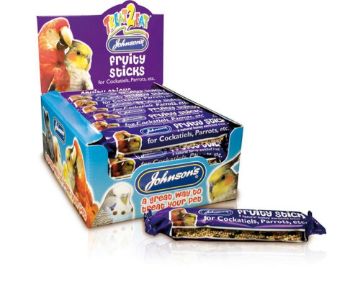 Johnson's Cockatiel & Parrot Fruity Sticks x 28