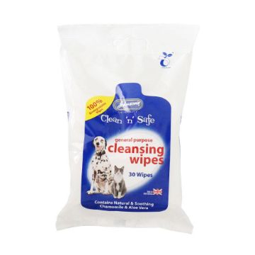Johnson's Clean 'n' Safe Cleansing Wipes 30 Wipe Sachet x 1