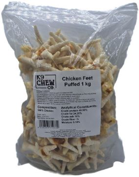 K9 Chew Co. Chicken Feet Puffed 1kg