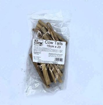 K9 Chew Co. Cow Tails 15cm 20pk x 1