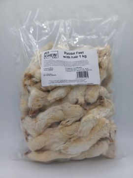 K9 Chew Co. Hairy Rabbit Feet 1kg x 1