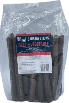 K9 Chew Co. Sausage Sticks Beef & Veg 1kg