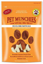 Pet Munchies Dog Treats Duck Drumsticks 100g x 8