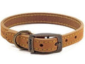 Ancol Timberwolf Leather Collar Mustard 24" (50-59cm) x 1