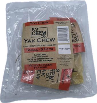 K9 Chew Co. Yak Chew CHICKEN Small x 5