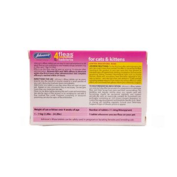 Johnson's 4-Fleas Cat & Kitten Flea Tablets 6 Treatment x 1