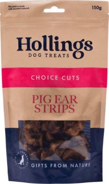 Hollings Pigs Ear Strips 150g x 8