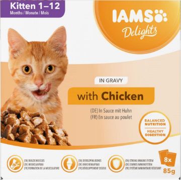 Iams Kitten Pouch Delights Gravy 85g 8pk x 1