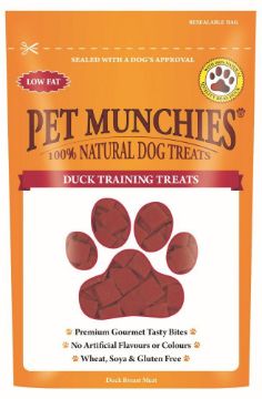 Pet Munchies Dog Training Treats Duck 50g x 8