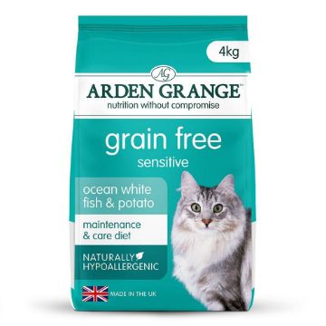 Arden Grange Adult Cat Sensitive Ocean White Fish & Potato 4kg