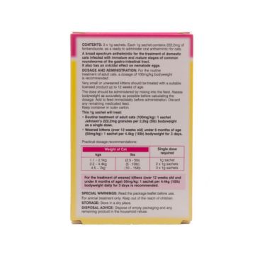 Johnson's Cat Easy Worming Granules x 6