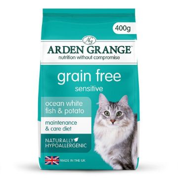 Arden Grange Adult Cat Sensitive Ocean White Fish & Potato 400g