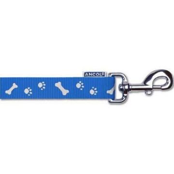 Ancol Paw'n'Bone Lead Blue 19mm x 40" x 1