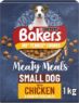 Bakers Complete Small Dog Meaty Meals Chicken 1kg x 5