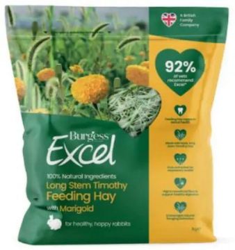 Excel Long Stem Feeding Hay with Marigold 1kg x 4 BOX