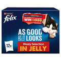 Felix AGAIL Cat Pouch Meat Selection in Jelly 85g 12-Pack x 4