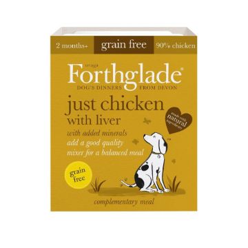 Forthglade Tray Just Chicken with Liver 395g x 18