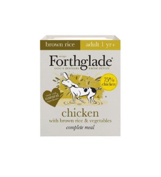 Forthglade Complete Adult Dog Tray Chicken with Brown Rice & Veg 395g x 18