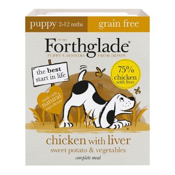 Forthglade Complete Puppy Grain Free Chicken Liver & Veg 395g x 18