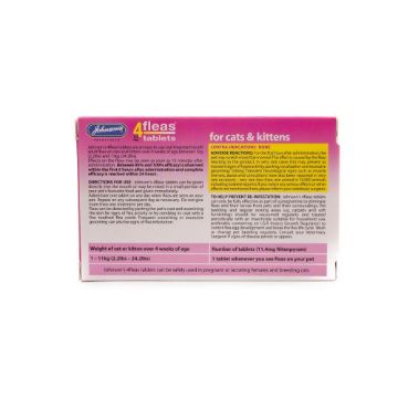 Johnson's 4-Fleas Cat & Kitten Flea Tablets 3 Treatment x 1