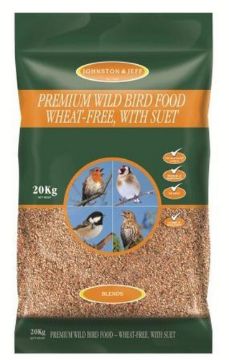 J&J Premium Wild Bird Wheat Free with Suet 20kg