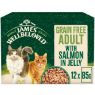 JWB Senior Cat Pouch Grain Free Salmon Jelly 85g x 12