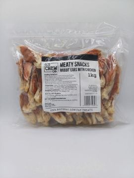 K9 MS Rabbit Ears with Chicken 1kg BULK x 1