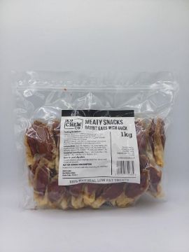 K9 MS Rabbit Ears with Duck 1kg BULK x 1