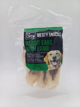 K9 MS Rabbit Ears with Lamb 100g x 1