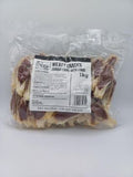 K9 MS Rabbit Ears with Lamb 1kg BULK x 1