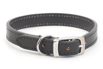 Ancol Heritage Leather Collar Black 16" x 1