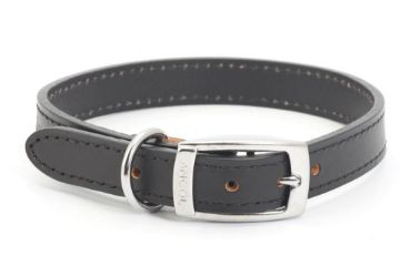 Ancol Heritage Leather Collar Black Size 6 22" x 1
