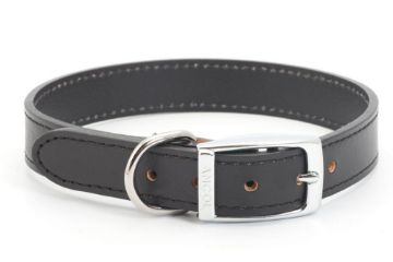 Ancol Heritage Leather Collar Black 24" x 1