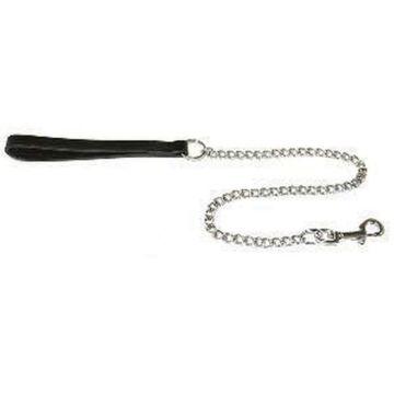 Ancol Leather Chain Lead 50kg Heavy 36" Black x 1