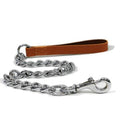 Ancol Leather Chain Lead 75kg X-Heavy 30" Tan x 1