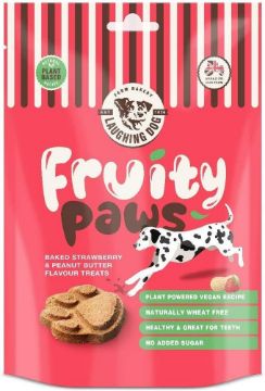Laughing Dog Fruity Paws Dog Treats (Strawberry & Peanut Butter) 125g x 5