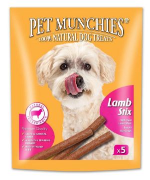 Pet Munchies Dog Stix Lamb 50g x 5 x 10