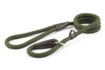 Ancol Heritage Rope Slip Lead 50kg 1.5m x 1.2cm Green x 1