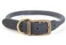 Ancol Timberwolf Rolled Leather Collar Blue 18" Size 4 x 1