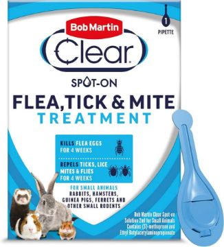 Bob Martin Clear Small Animal Spot-On Flea Tick & Mite Treatment x 1