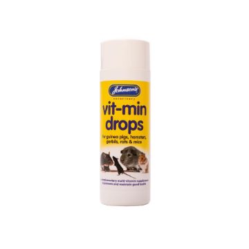 Johnson's Vit-Min Drops Hamsters Guinea Pigs & Gerbils 100ml x 6