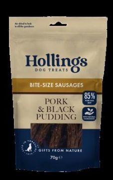 Hollings Gourmet Pork & Black Pudding Sausage 70g x 12