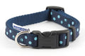 Ancol Nylon Adjustable Collar Navy & Sky Blue Polka 20-30cm Size 1-2 x 1