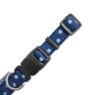 Ancol Nylon Adjustable Collar Navy & Sky Blue Polka 20-30cm Size 1-2 x 1