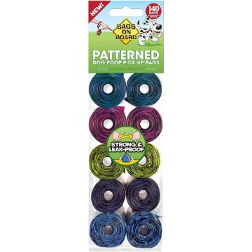 Bags on Board Poo Bags Patterned 10 x 14 Bag Rolls