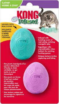 KONG Cat Toy Infused Catnip Egg 2-pk x 1