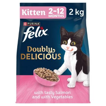 Felix Dry Doubly Delicious Kitten Salmon & Veg 2kg