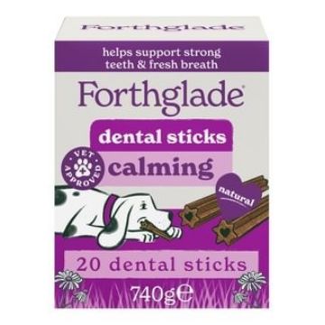 Forthglade Calming Dog Dental Sticks 20 Sticks 740g x 9